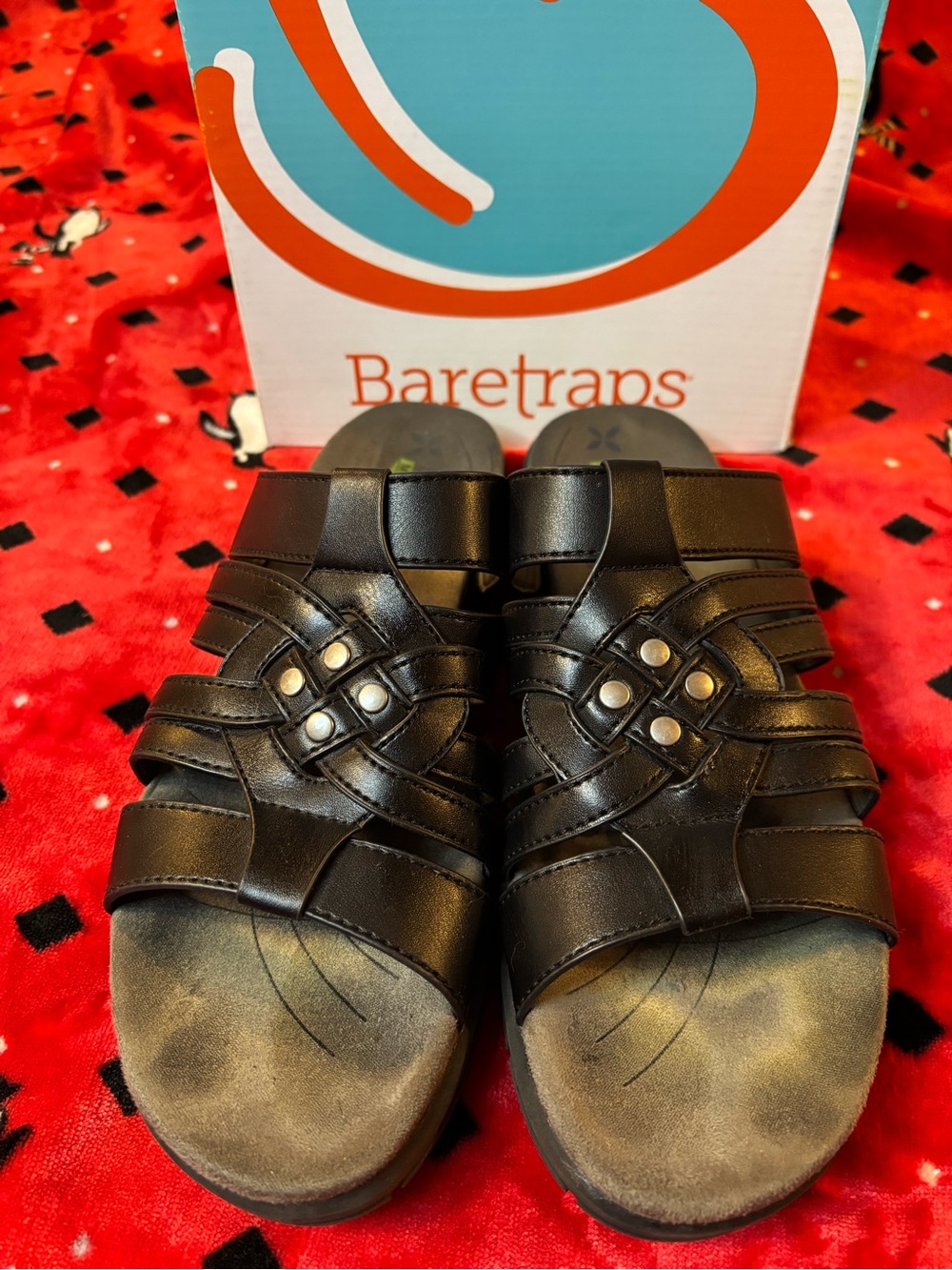 Baretraps Black Slide Sandals